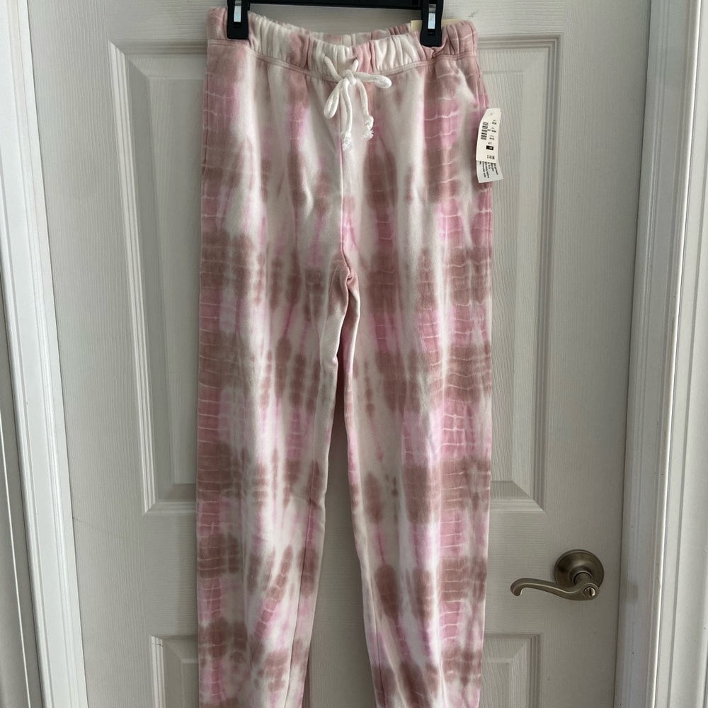 Aeropostale XS Tie-Dye SweatPants - Pink, Blush Pink, and White